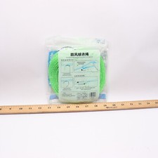 Windproof Clothesline with S-Hooks Nylon Green 10M