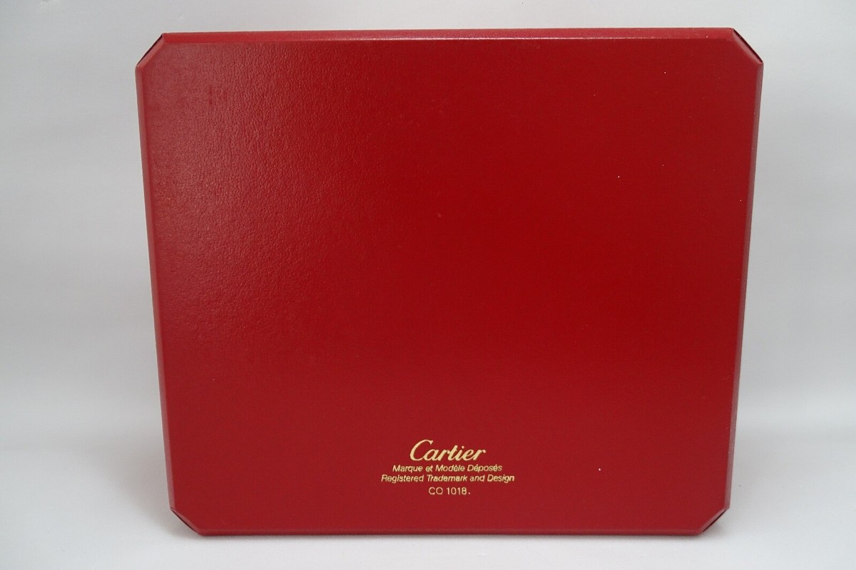 Cartier カルティエ 時計箱 　ボックス CO 1018 コマ付 Cartier CO 1018 Watch Box, Inner, Outer and Booklet, Vintage