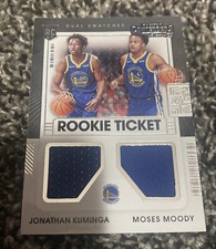 2022 Contenders Rookie Ticket Dual Patch Jonathan Kuminga / Moses Moody RT2-GSW