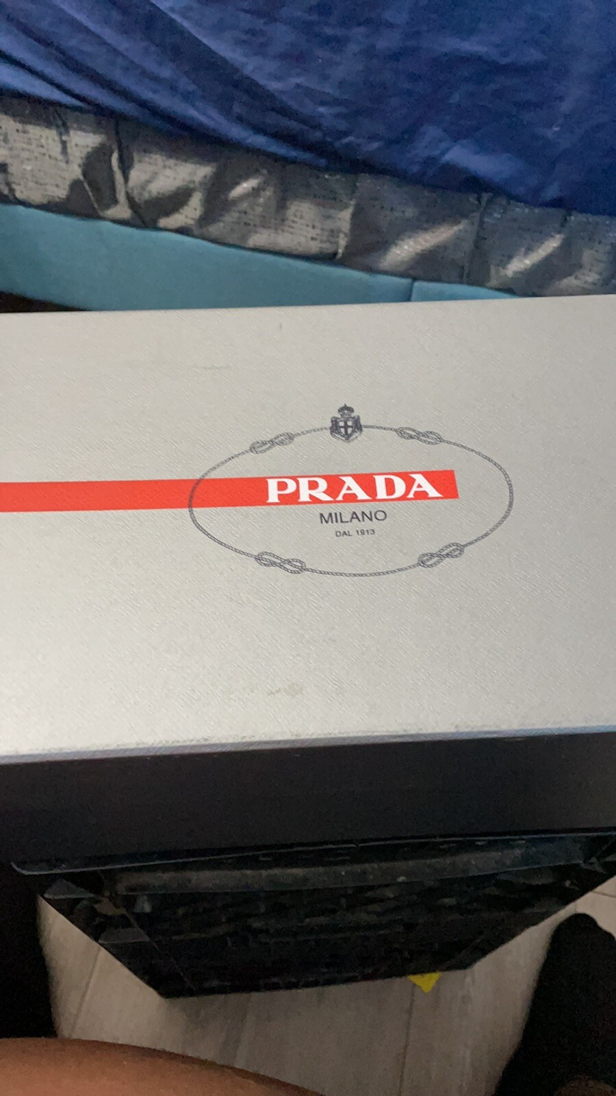 Prada men's shoes size 12 luxury designer sneakers-image