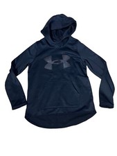 Under Armour Girls Hoodie Youth M Loose Black Glitter Logo