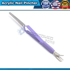 Acrylic Nail Pincher Tweezer Magic Wand, Cutical Pusher, Artificial nails PURPLE