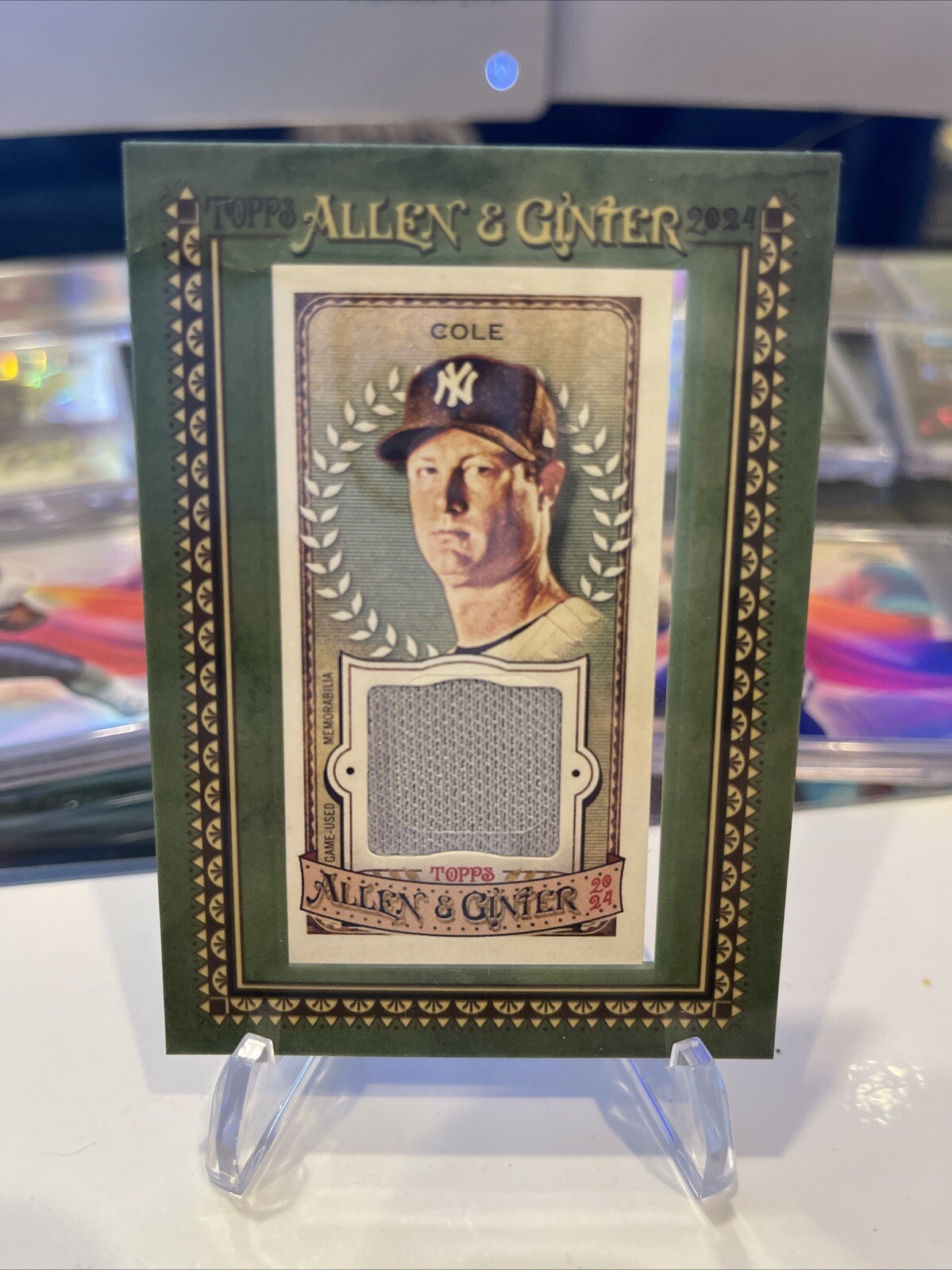 2024 Topps Allen & Ginter GERRIT COLE SP MINI FRAMED Game Relic Memorabilia 🔥