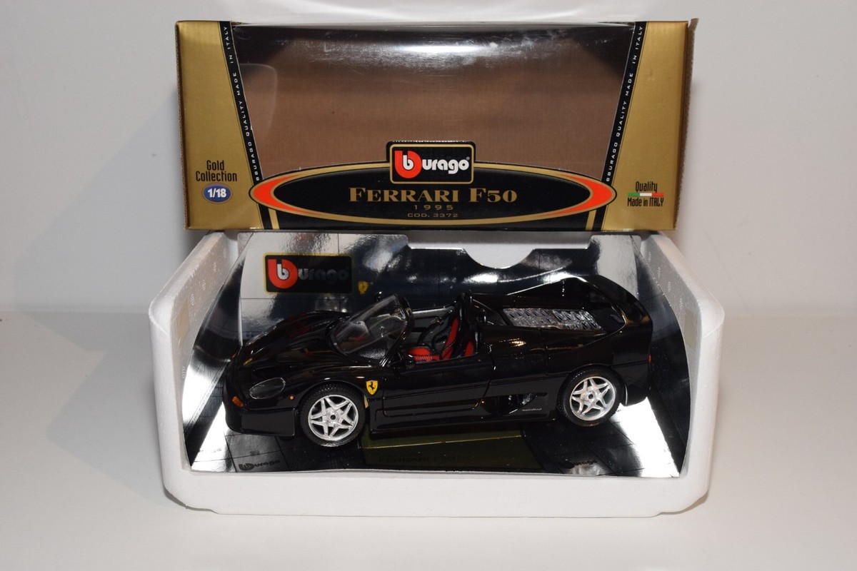 A93 1:18 BBURAGO BURAGO 3372 FERRARI F50 F 50 1995 BLACK MIB