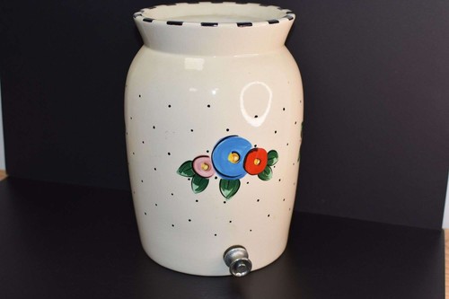 Vintage Mary Engelbreit Large Ceramic 2 Gallon Lidded Jug w/ Spigot [c. 1994]