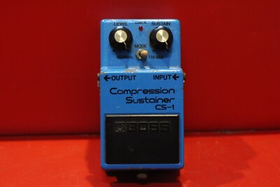USED BOSS CS-1 Compression Sustainer CS 1 Stomp Pedal Silver Screw U2169 240314
