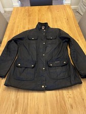 Womens Barbour Morris Utility Black Waxed Jacket Size 16
