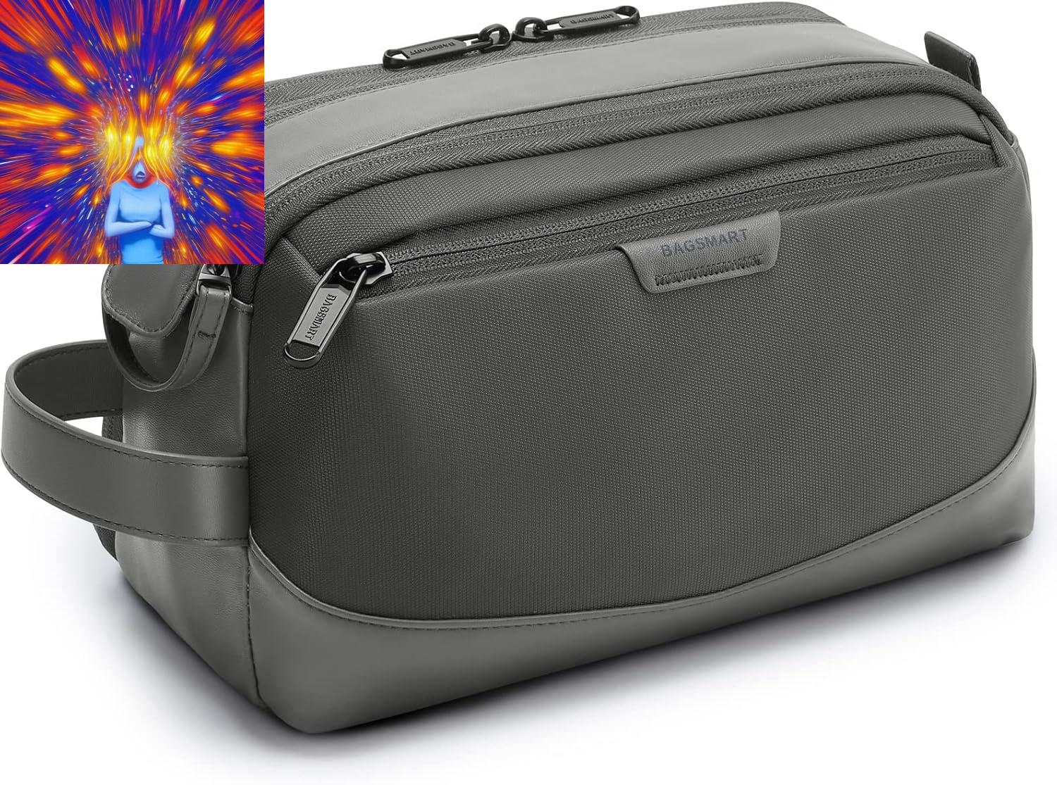 Toiletry Bag for Men, Large Travel Toiletry Organizer, Dopp Kit Water-Resistant-image