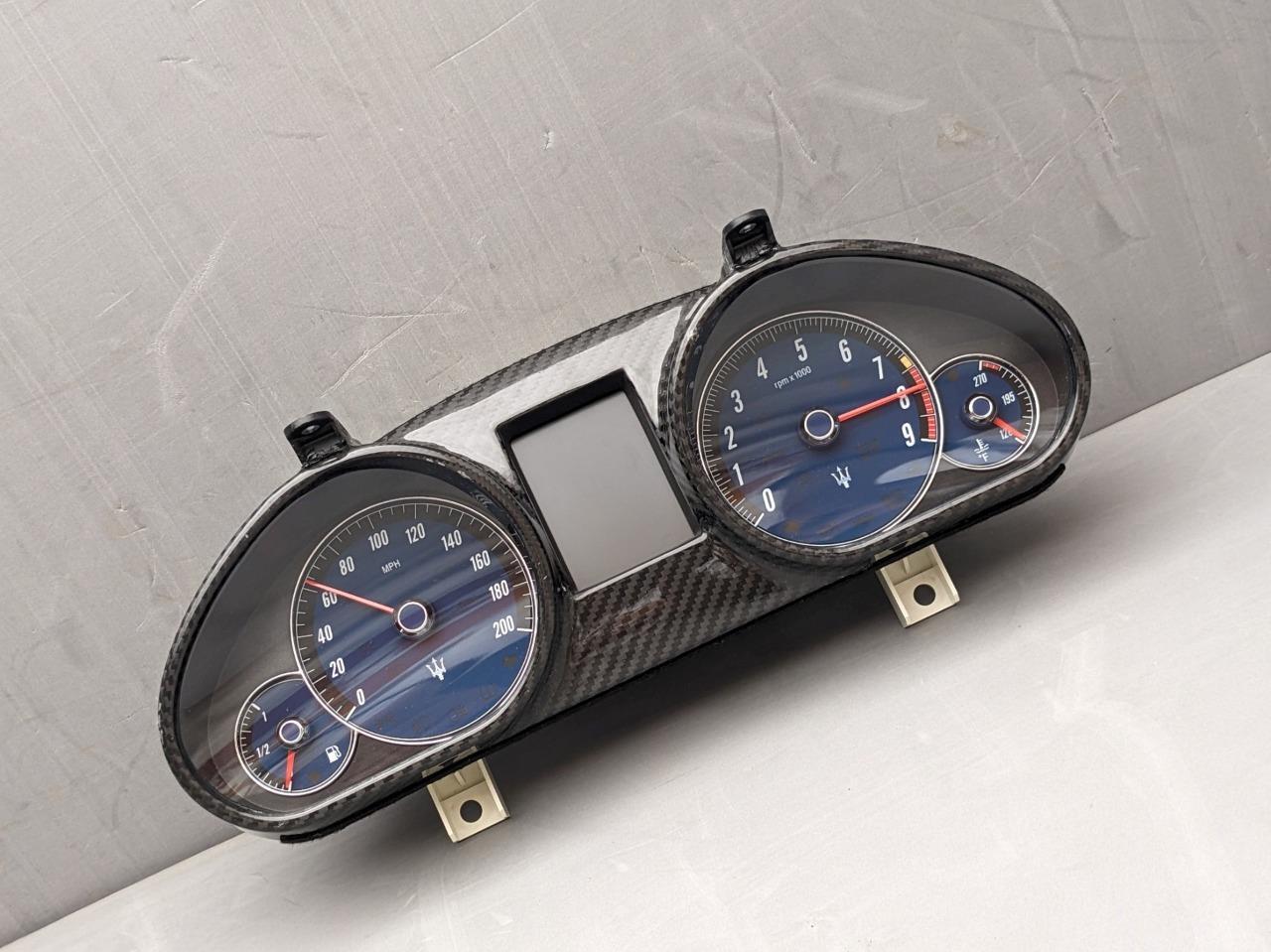 OEM 2008-2012 Maserati GranTurismo Instrument Cluster carbon Fiber Bezel 275860