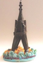 Deko-Leuchtturm Kugelbake  Cuxhaven ca. 8 x 5 x 4 cm, aus Polyresin