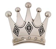 Royal Crown Belt Buckle New Men Women Silver Metal Western choppers Rhinestones