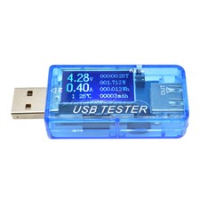 Current Voltage Capacity Power Detector Blue 6 in 1 Voltmeter Ammeter Tester LCD
