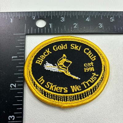 BLACK & GOLD SKI CLUB Snow Ski Patch 00SG