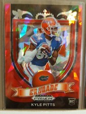 Kyle Pitts 2021 Prizm Draft Picks CRUSADE RED ICE RC card #167 Florida Gators