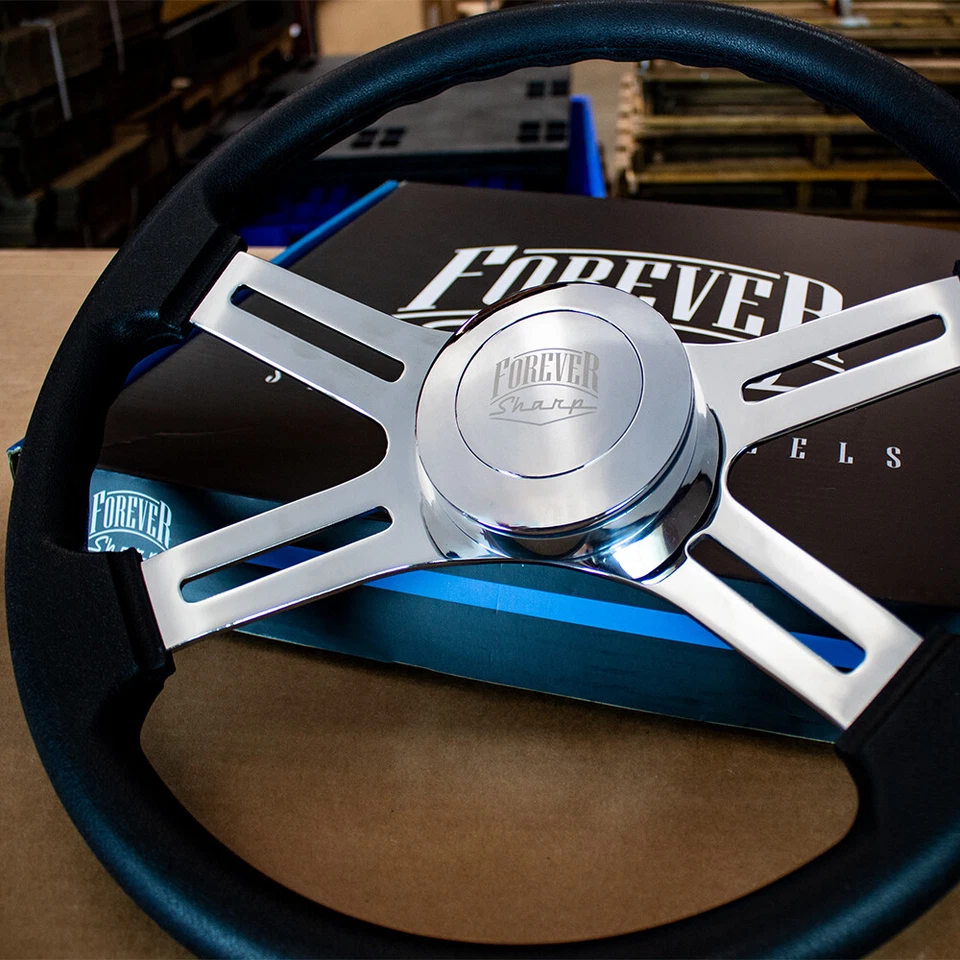 4辐条方向盘18英寸黑色聚氨酯Kenworth Peterbilt轮毂含 — 第 2/4 张图片