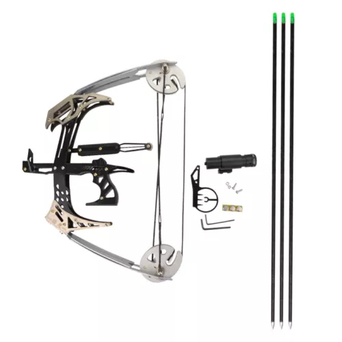 Archery Hunting 25lbs MINI Triangle Fishing Compound Bow Kit Arrows Right Hand - Picture 2 of 15
