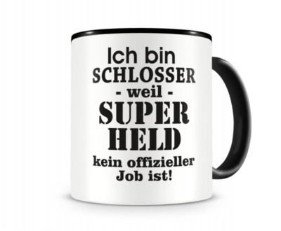 Samunshi Ich bin Schlosser Tasse Beruf Geschenk Kaffeetasse Teetasse Kaffeepott