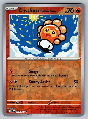 Castform Sunny Form 020/191 Reverse Holo Surging Sparks