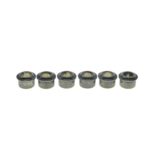 Brass 3/8" Round Vintage Guitar Tuner Conversion Bushing Nuts Aged/Relic Nickel