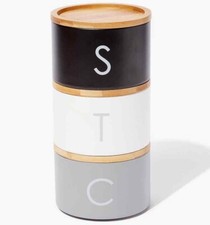 New Stylish Stackable Canister Coffee Tea Sugar Kitchen Jar Storage 27Cm High