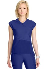 Navy Cherokee Scrubs Infinity GNR8 Kinetic Wrap V Neck Top IN645A NAV