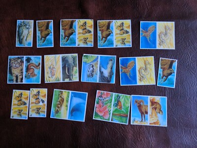 Going Wild Full Cards x25 By PG Tipps Brooke Bond Tea - Double And Single   