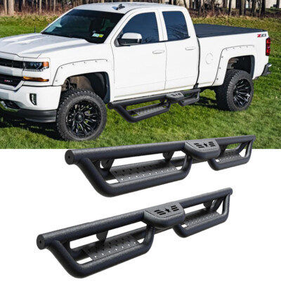 Drop Running Board for 07-18 Silverado/Sierra 1500 Double Cab Nerf Bar Side Step