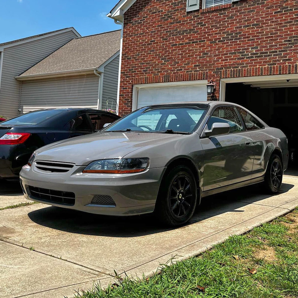 For Honda Accord 98-01 2/4  4cly V6 JDM Black Headlights Amber Reflector Inspire - Изображение 4 из 4