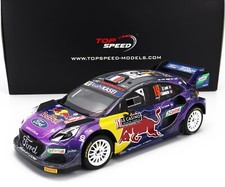 MODÈLE DE VOITURE STATIQUE TRUESCALE FORD PUMA RALLY MONTECARLO 2022 LOEB ÉCH...