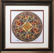    M.C.Escher "Circle Limit III" CUSTOM FRAMED Art Graphic Architect Fish Math