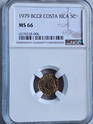 Costa Rica 5 Centimos 1979 NGC MS 66