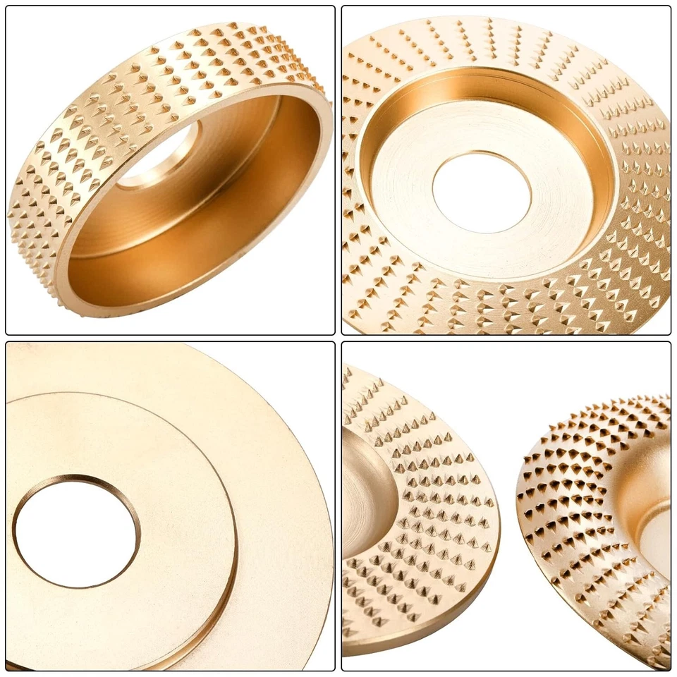 Juego de 5 discos para tallar madera para amoladora angular de 4" o 4 1/2" con rectificadora de eje de 7/8" Foto 2 de 4