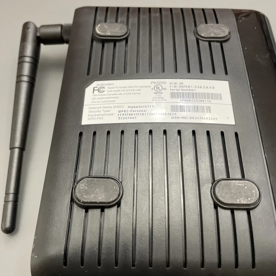 Actiontec/Qwest PK5000 Wireless DSL Modem / No Power Adapter/ Not Tested - Image 4 of 4