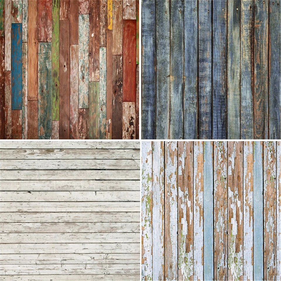 Placa de prancha de madeira retrô foto pano de fundo estúdio de fotografia tela - Imagem 4 de 4