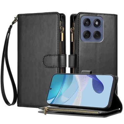 Zipper Leather Wallet Phone Case For Infinix Hot 20 30 50 40 Note 50 60 Zero 40
