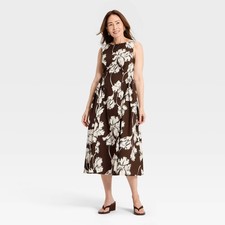 Women Corset Midi A-Line Dress - A New Day