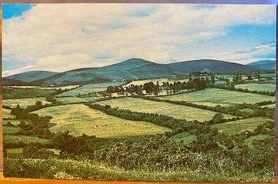 Irish Postcard GLENDALOUGH Vista from Roundwood Side Pan American World Airways