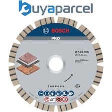 Image of Bosch Diamond cutting discs PRO Stone Diamond Disc 150 x 22.23 mm 2608602643