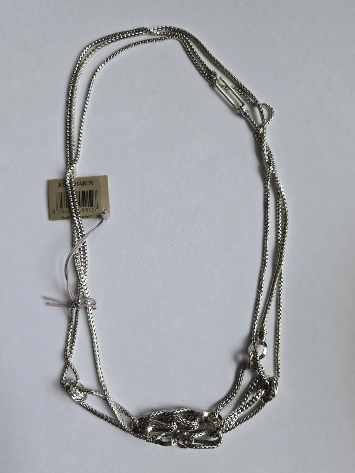 John Hardy Asli Classic Chain Sterling Silver Long Wrap Necklace-Sz 40"