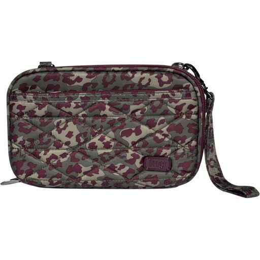 Lug Berry Leopard RFID Wallet - Zip Closure, Adjustable Strap, Water-Repellent