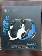 SADES SA-920 USB Gaming Headset Virtual 7.1 Surround Boom Mic Black/Blue