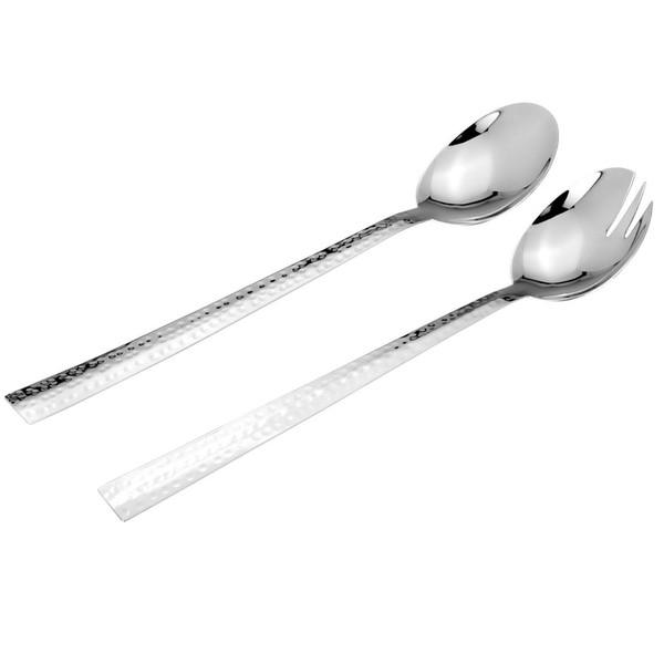 Salatbesteck Set 29 Cm SalatlöFfel Salatgabel Edelstahl GehäMmert Servierbesteck-image