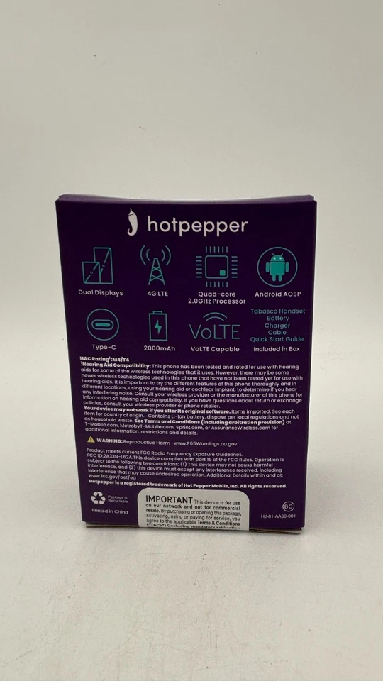 Hot Pepper Mobile Inc Tabasco 8GB - Black - Metro Pcs - NEW SEALED FREE SHIPPING - Image 3 of 4