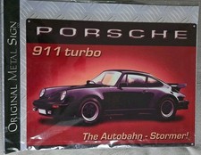 Porsche 911 Turbo Classic - Das Original Autobahnsturmer Blechschild emailliert