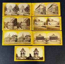 Lot 10 * 7 LONDON UK Kew Gardens Victoria Park F. York Stereoview Photographs