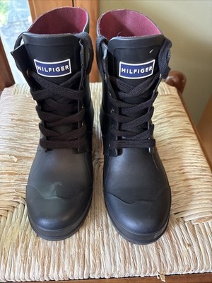 Tommy Hilfiger Women's Waterproof Boots Blue Size 6 Timone-M