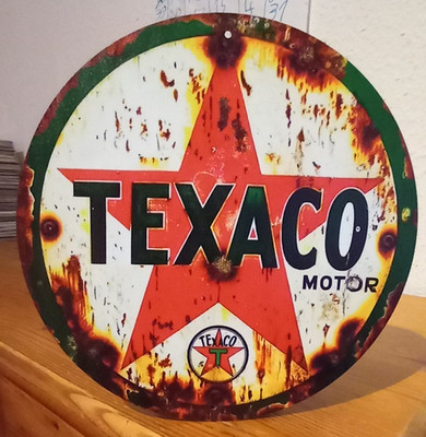 Blechschild alte TEXACO Werbung
