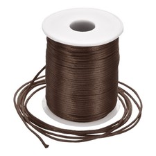 Nylon Satin Cord 2mm, 109 Yard Nylon String for Bracelet Coffee
