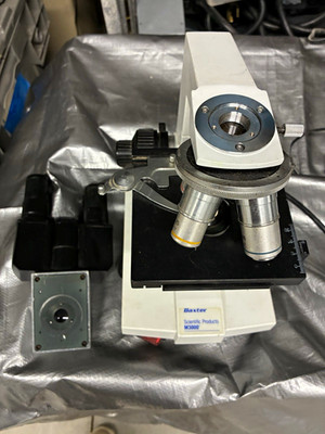 Baxter M3000 Upright Binocular Compound Microscope, Medical Lab, 4X-100X