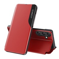Hurtel Eco Leather View Case FüR Samsung Galaxy A36, Rot